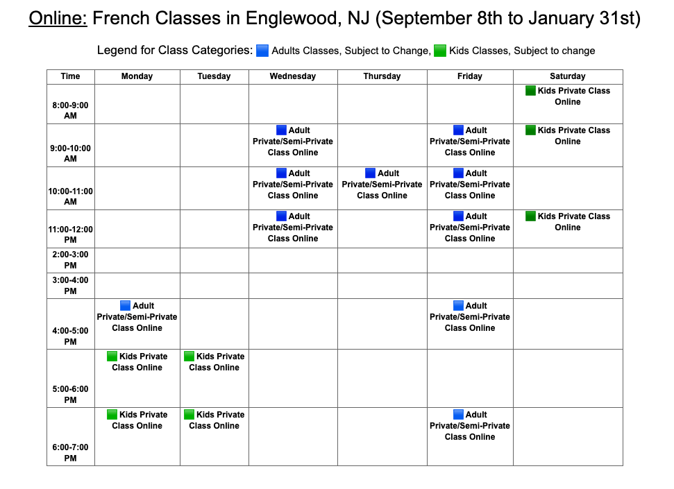 French Classes in Englewood, NJ